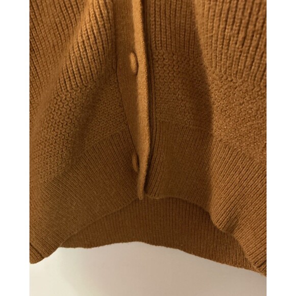 7 For all Mankind Women's Button Acrylic Blend Burnt Orange Cardigan Sweater SzM - Picture 4 of 8